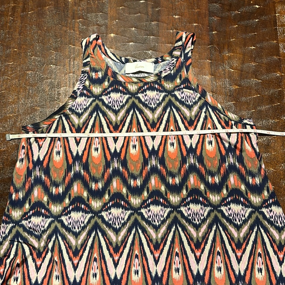 Ikat Patterned Racerback Tanktop by Braeve - Large - Picture 3 of 5